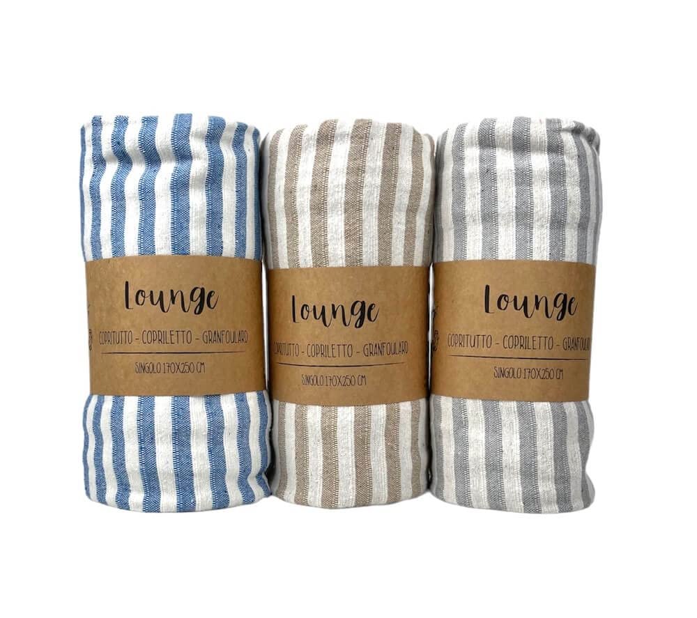 Покривало SEAMAR Однотонне смугасте 170 x 250 см (бежевий/білий), фото №3 Покривало SEAMAR Однотонне смугасте 170 x 250 см (бежевий/білий), фото №3