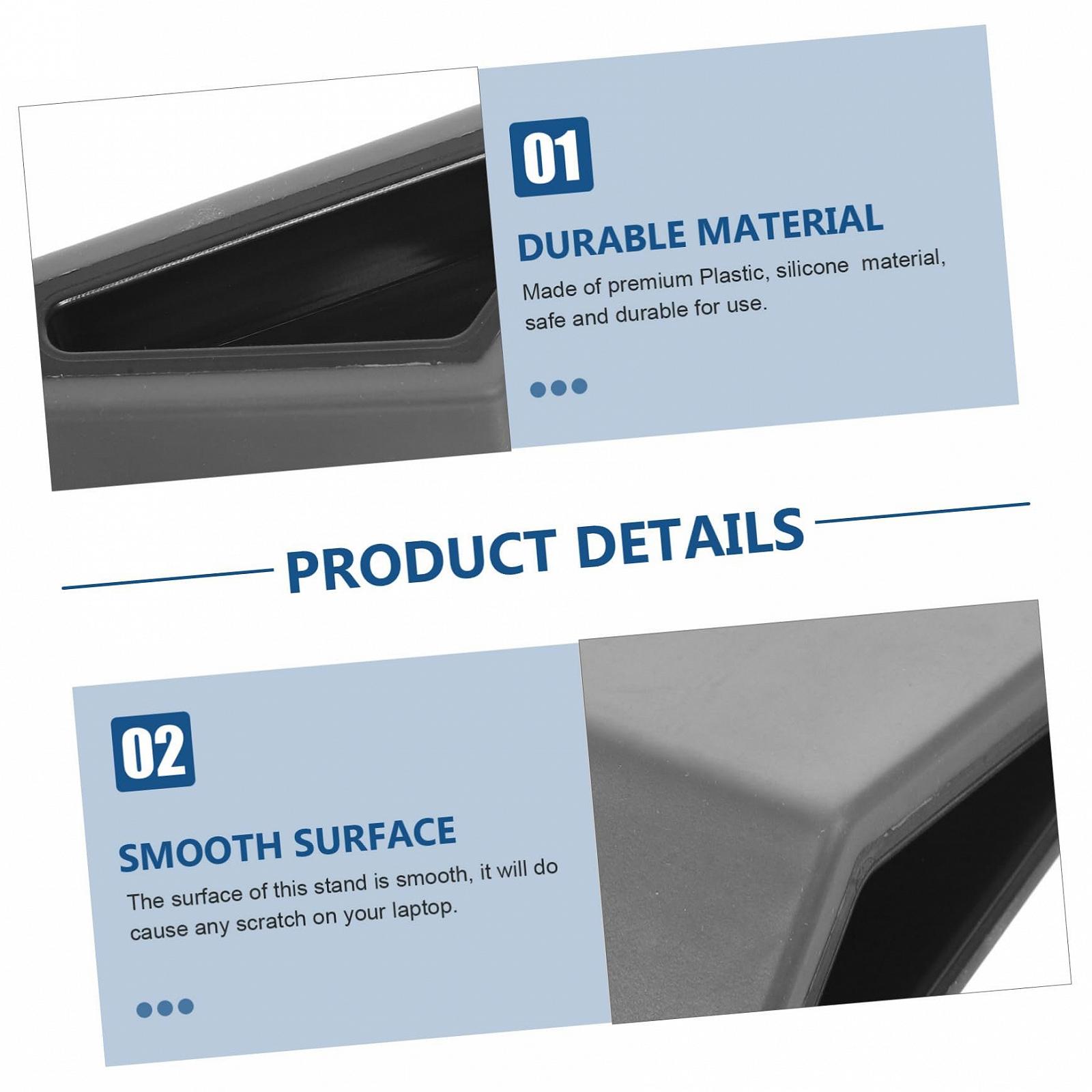 Подставка для ноутбука эргономичная, портативная, регулируемая по высоте, противоскользящая, вентилируемая, компактная, 2 шт., фото №8 Подставка для ноутбука эргономичная, портативная, регулируемая по высоте, противоскользящая, вентилируемая, компактная, 2 шт., фото №8