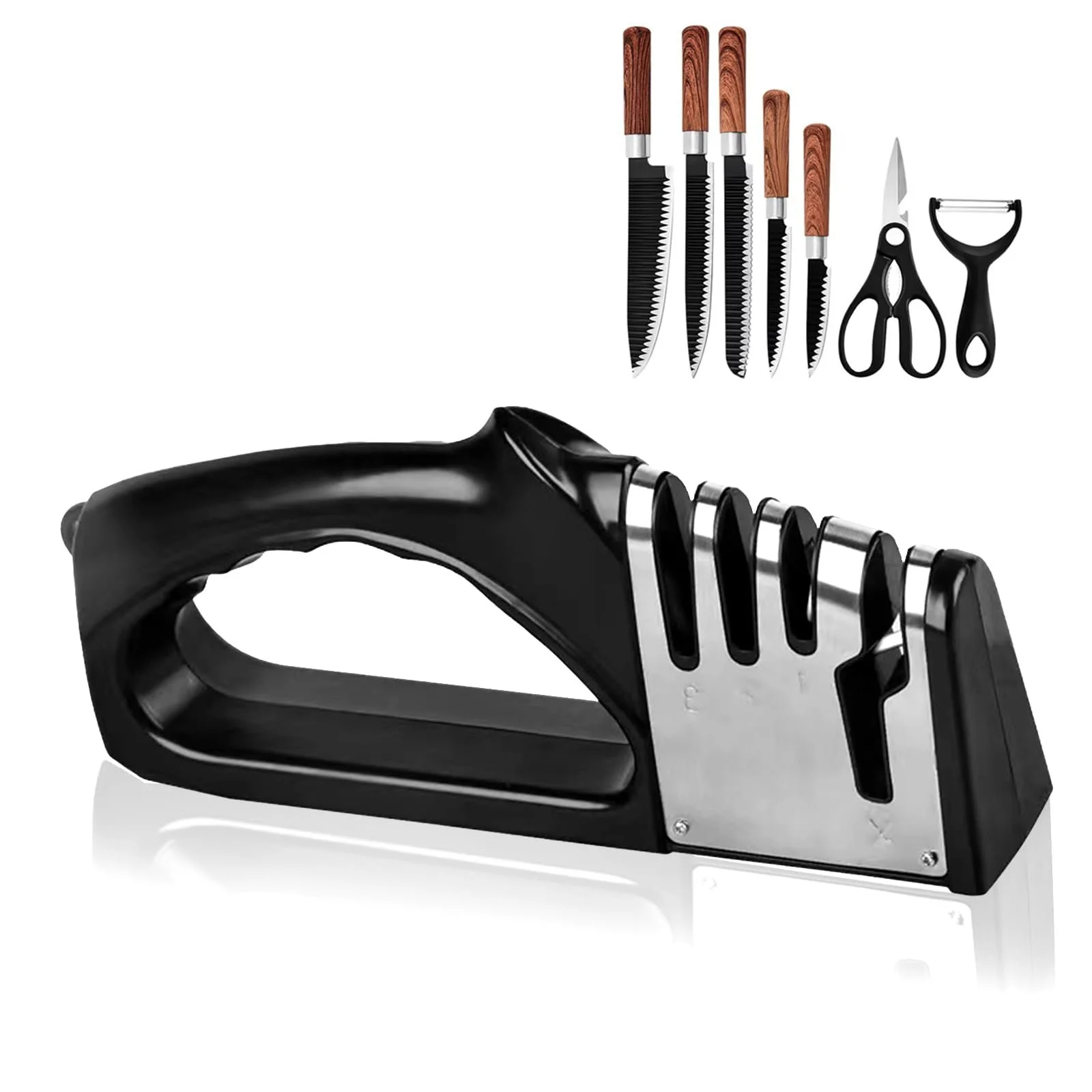 Точилка для ножів 4-in-1 Professional з ергономічною ручкою та нековзною гумою, фото №8