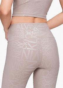 Бежевые спортивные лосины легинсы Calvin Klein 7/8, synthetic.ua - Фото 1