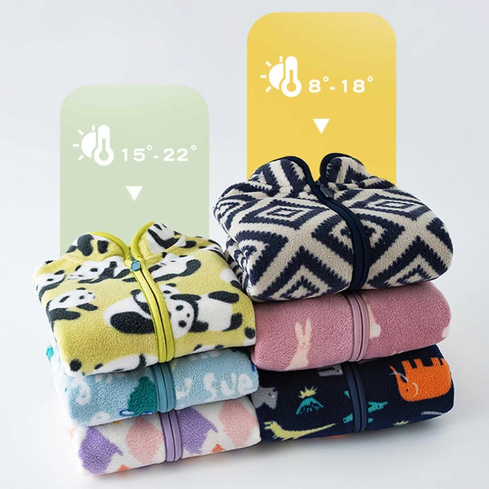 Флісова куртка Generisch дитяча зимова, на блискавці, з мультяшним візерунком, тепла, плюшева, фото №6