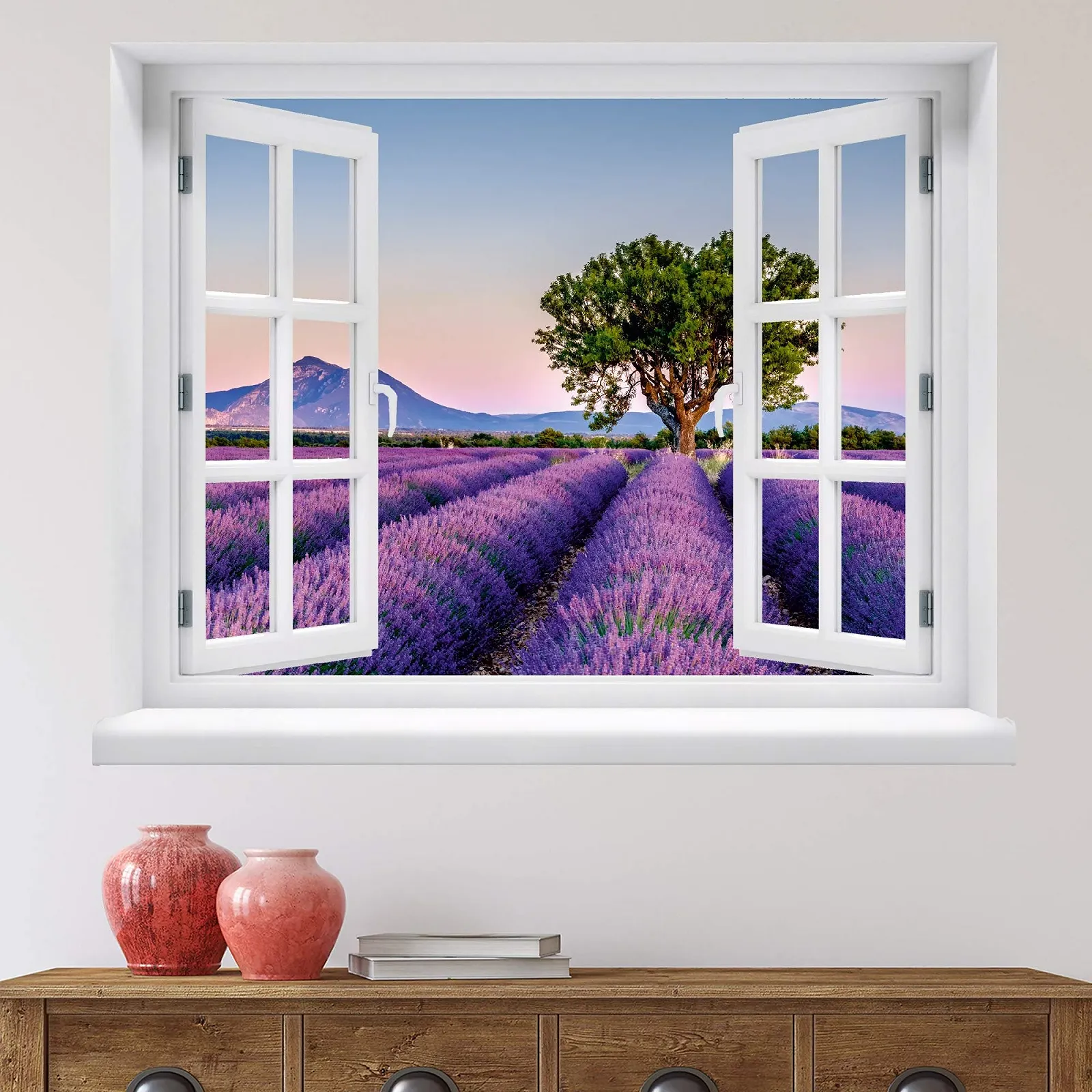 Наклейка на стіну Lavender Field 120 x 94 см, фото №3 Наклейка на стіну Lavender Field 120 x 94 см, фото №3