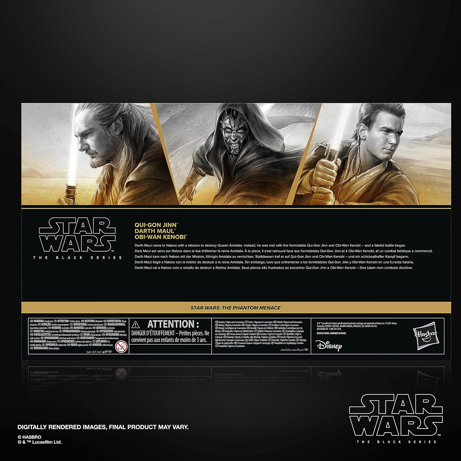 Фігурки Star Wars The Black Series Qui-Gon Jinn, Darth Maul, Obi-Wan Kenobi The Phantom Menace, 15,24 см, фото №9
