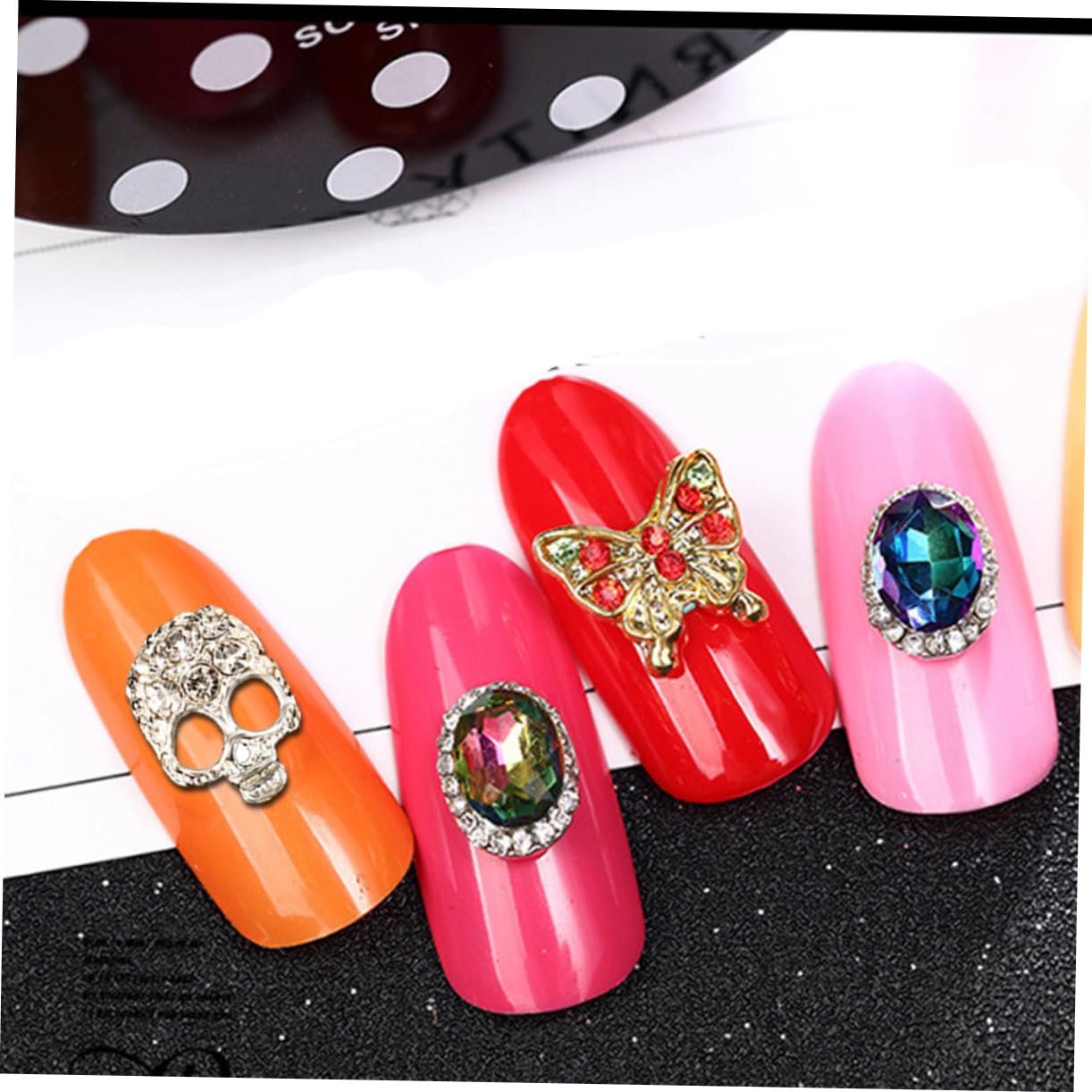 Набор украшений для ногтей Beavorty, 20 шт, стразы из металлического сплава в форме черепа для нейл-арта и украшения для дома, фото №4