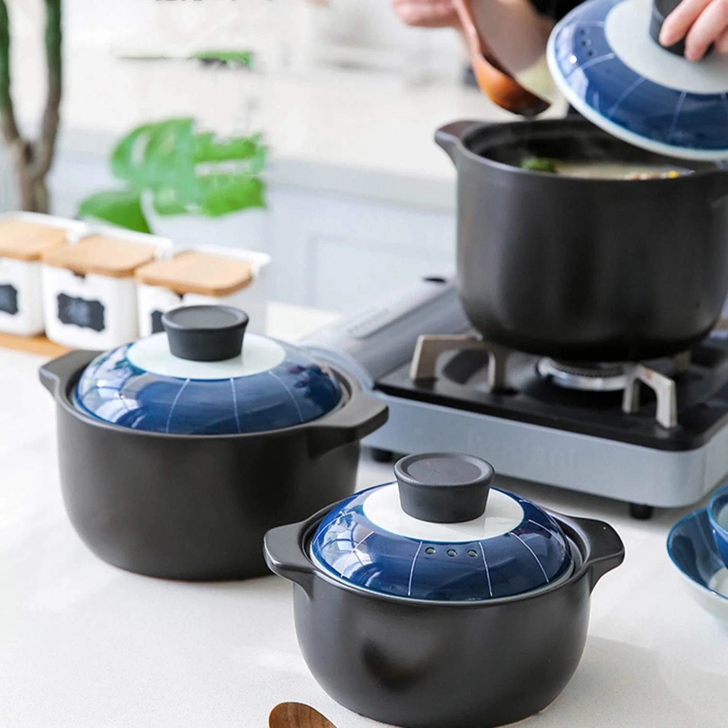 Каструля AIBAB Vintage керамічна, високотемпературна, для супу, емальована, 4 л, фото №3 Каструля AIBAB Vintage керамічна, високотемпературна, для супу, емальована, 4 л, фото №3