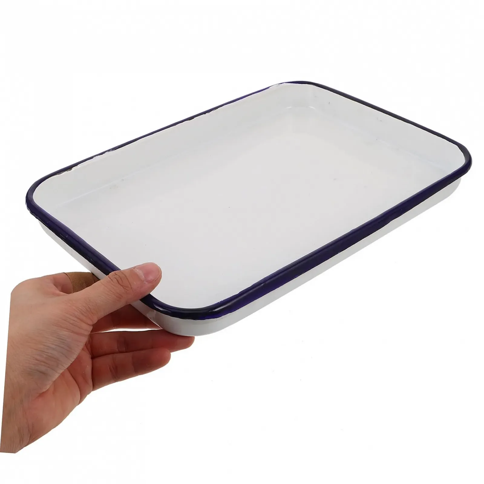 Противень для запекания Cabilock эмалированный прямоугольный ретро, фото №7