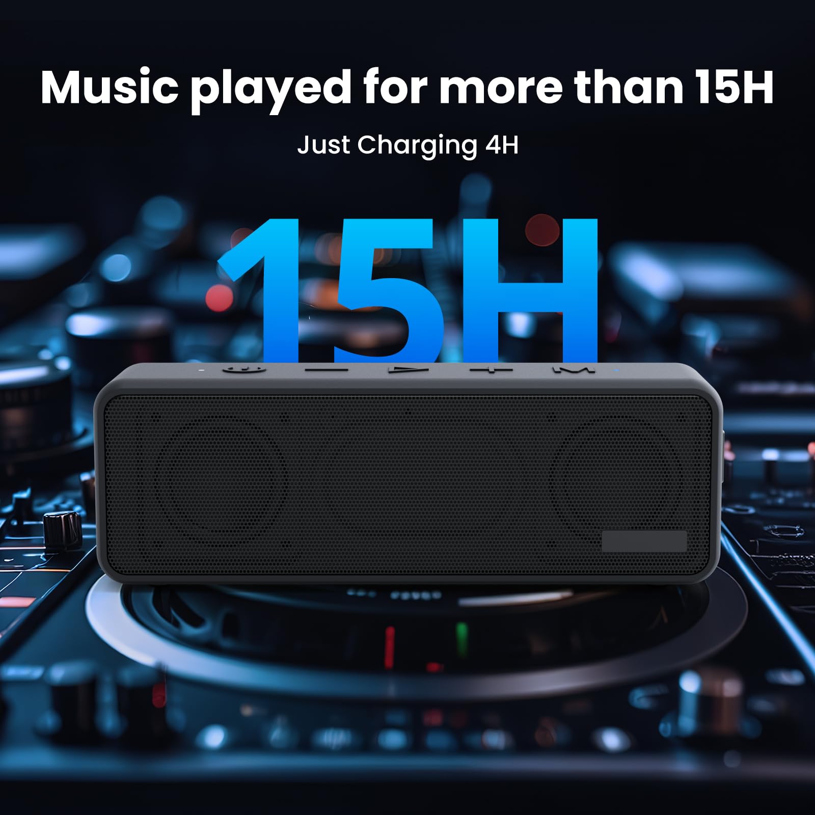 Колонка Raymate Bluetooth Портативная Музыкальная Коробка с Громким Стерео Звуком, Богатым Басом, IPX7 Водонепроницаемая Беспроводная Колонка для Дома, На Открытом Воздухе, Сада, фото №3