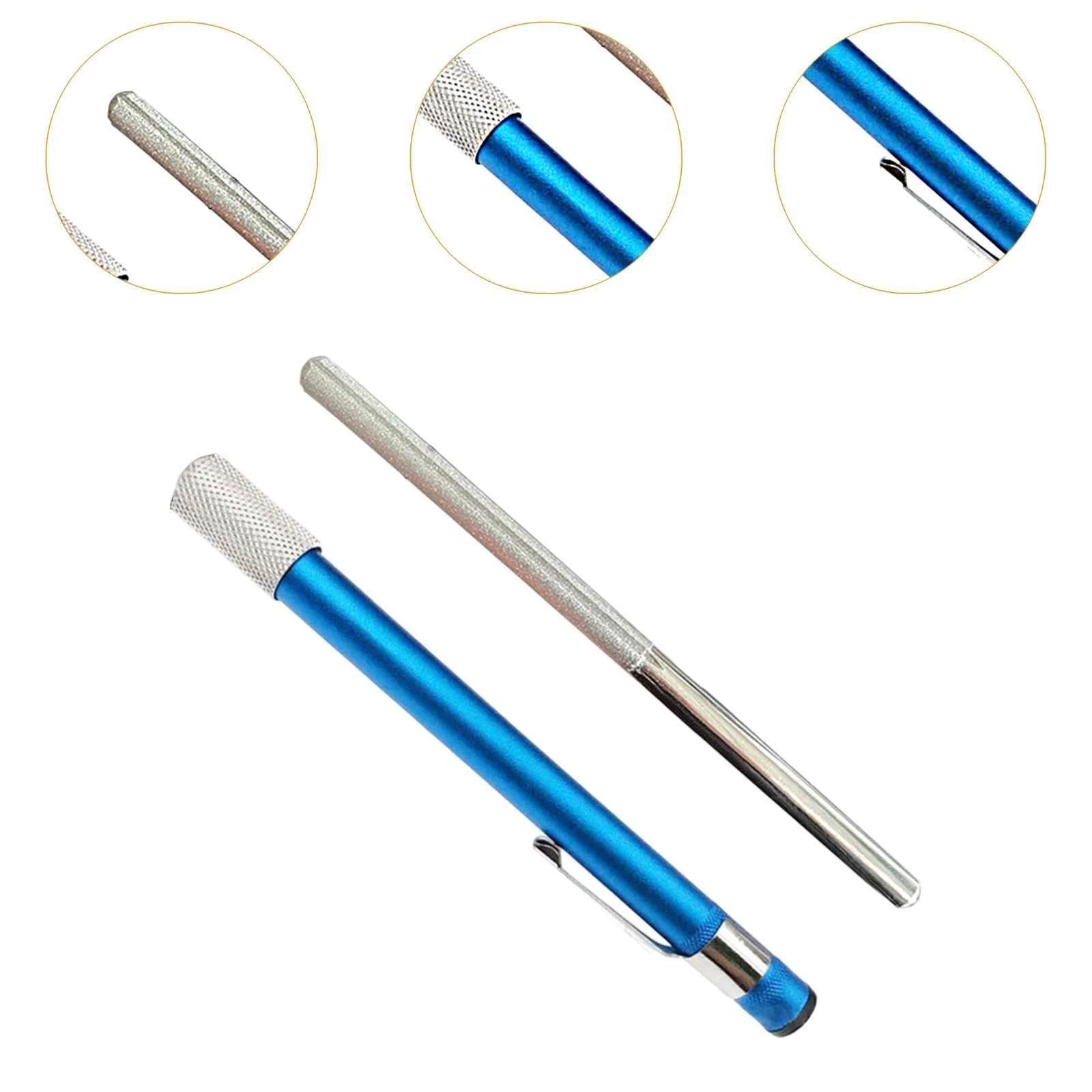 Стрижень для заточування ножів Milageto алмазний портативний Блакитний, фото №4 Стрижень для заточування ножів Milageto алмазний портативний Блакитний, фото №4