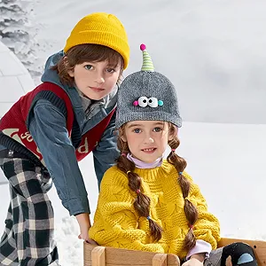 Шапка В'язана Дитяча Зимова Тепла Мила Мультяшна synthetic.ua - Фото 1