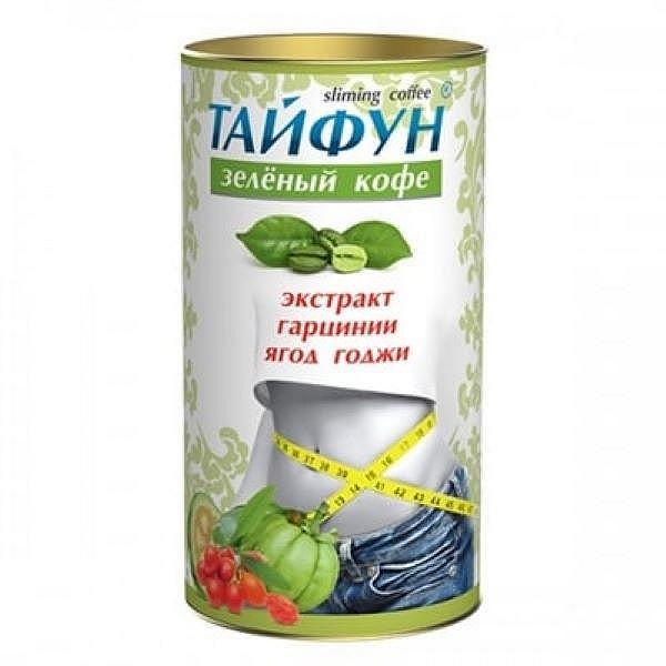 Тайфун кофе зеленый с Гарцинией и ягодами Годжи ФитоБиоТехнологии 100г, фото №1