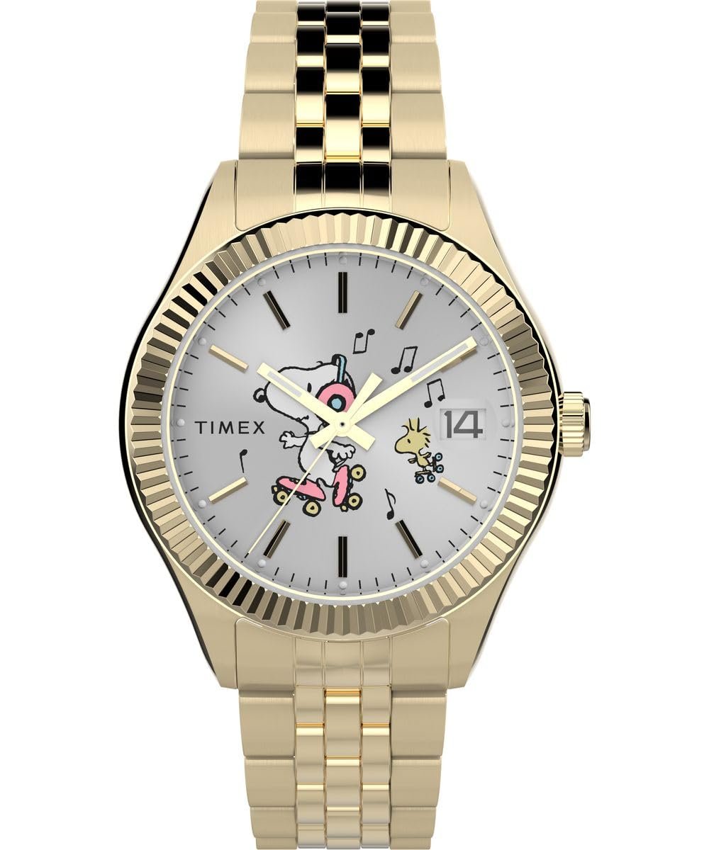 Жіночий аналоговий кварцовий годинник Timex Peanuts Legacy TW2W78700-AMZUK, золотий, фото №1