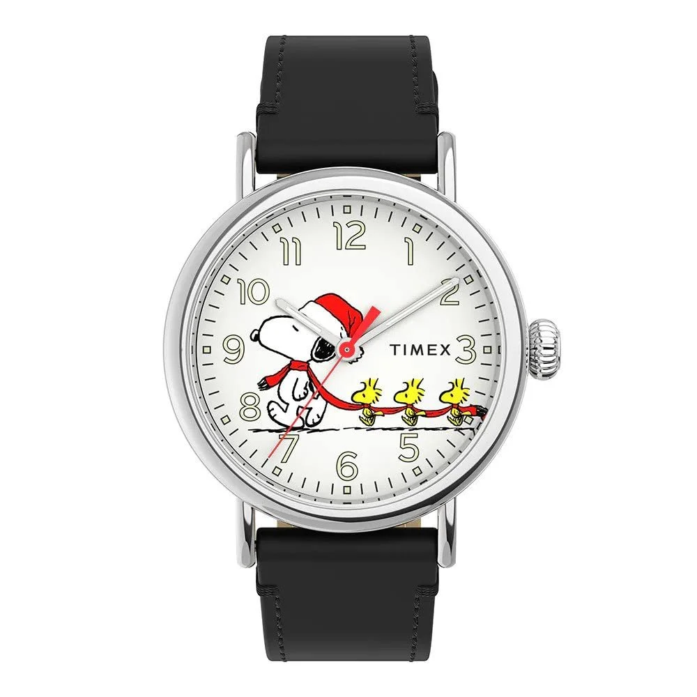 Чоловічий аналоговий годинник Timex Peanuts Snoopy, чорний, TW2U86400, фото №1