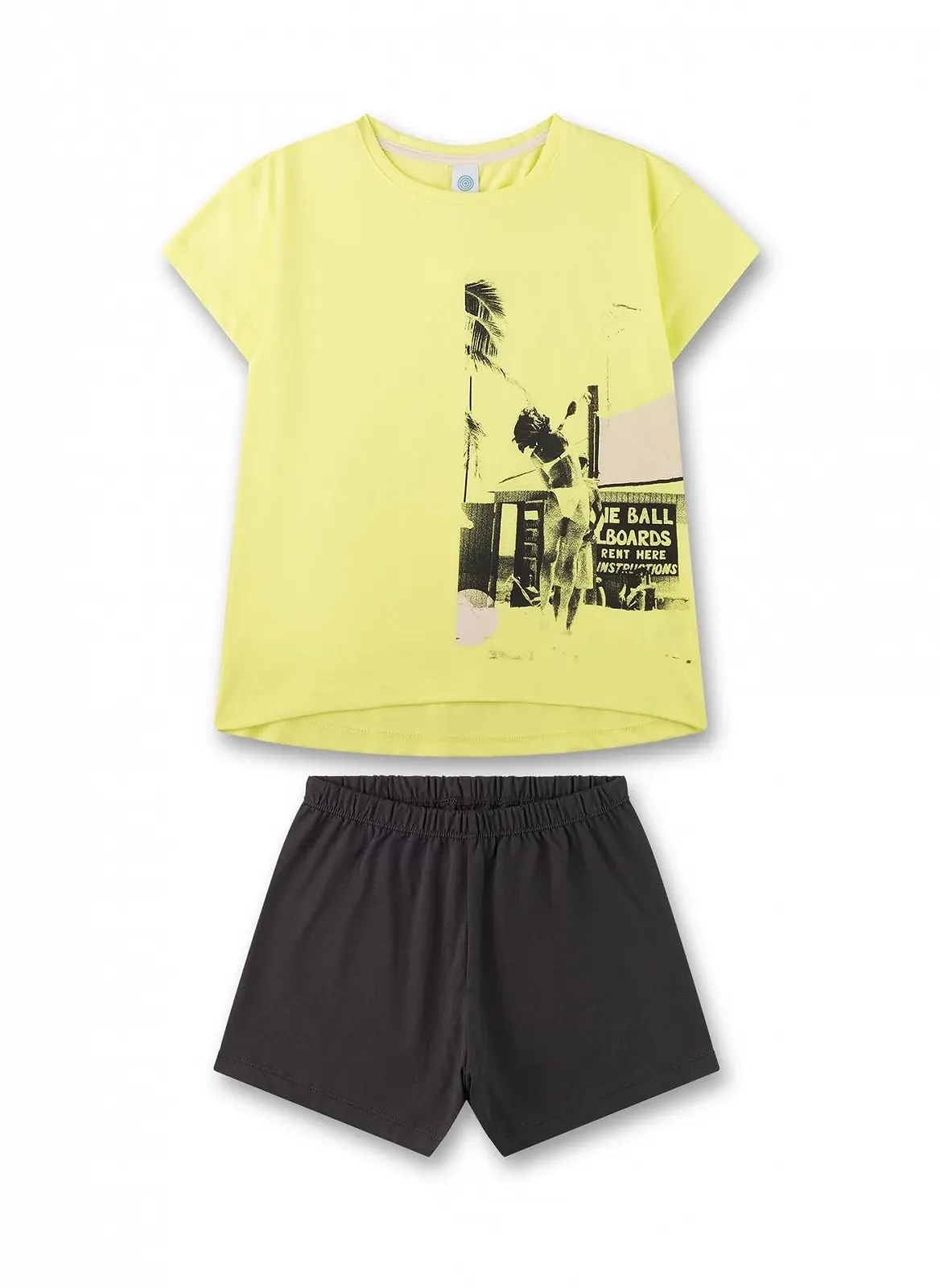 Піжама Sanetta для дівчаток Коротка Жовтий, фото №1 Піжама Sanetta для дівчаток Коротка Жовтий, фото №1