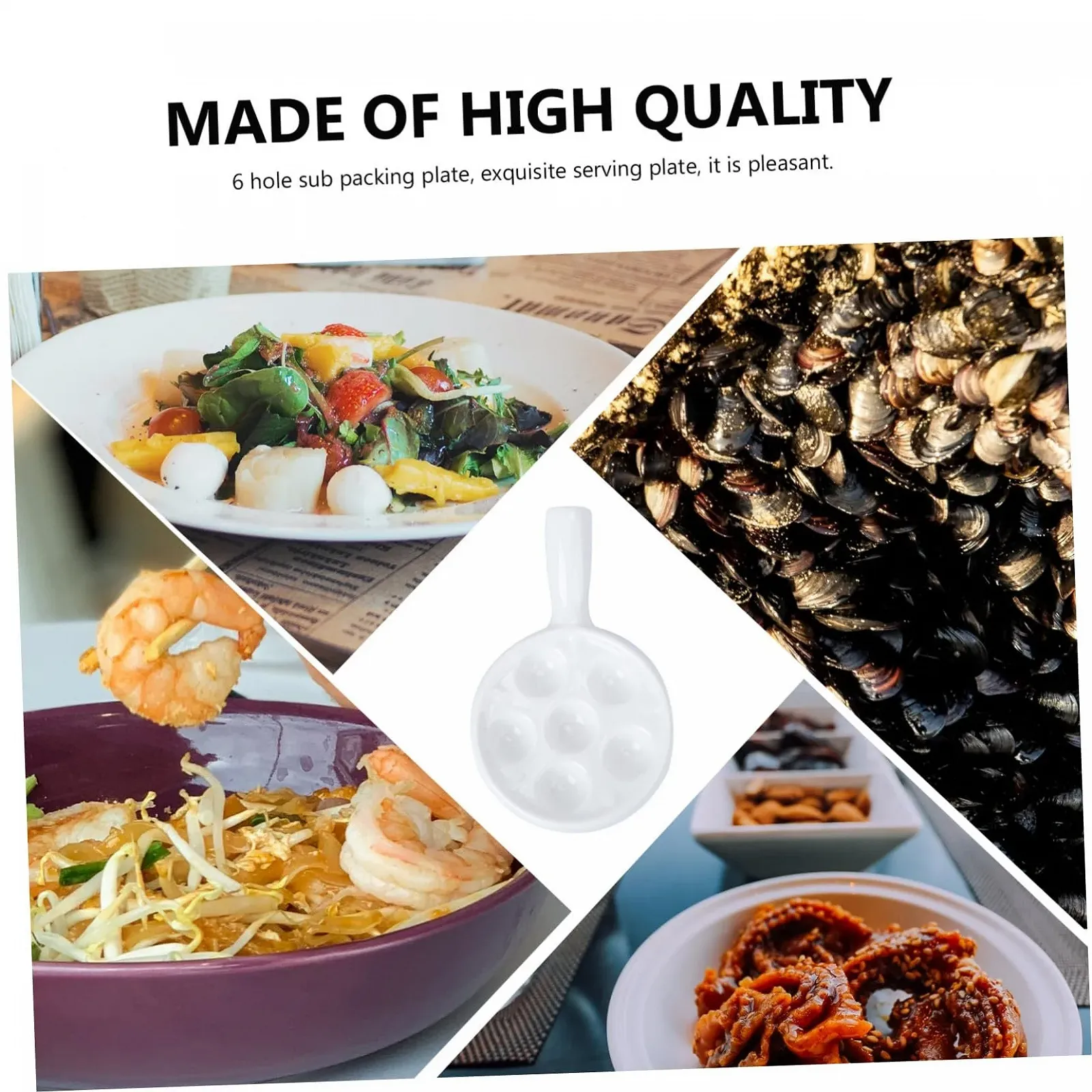 Форма для улиток керамическая с отверстиями глазурованная белая, фото №9