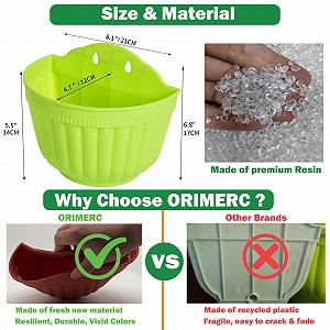 Настінне кашпо ORIMERC 4 шт. Полімерна смола Різнокольоровий synthetic.ua - Фото 1