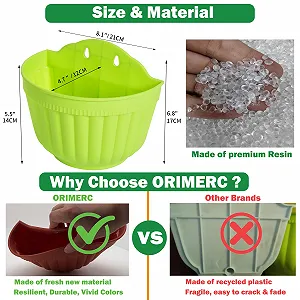 Настенное кашпо ORIMERC 4 шт. Полимерная смола Разноцветный synthetic.ua - Фото 1