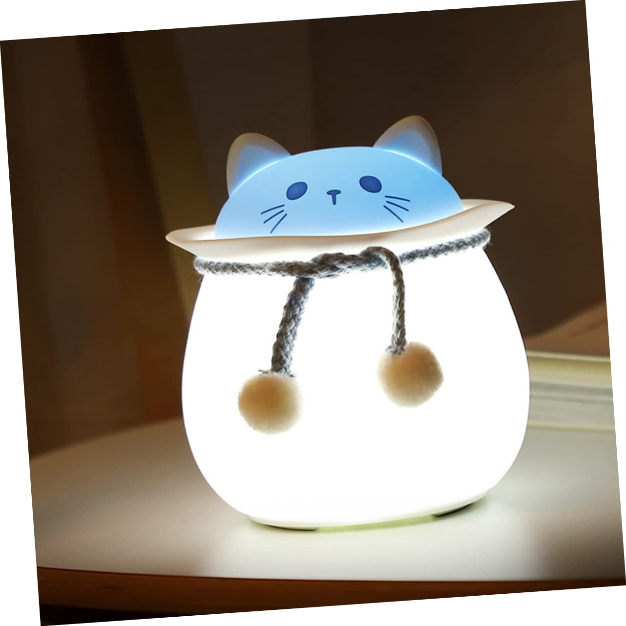 Ночник PRETYZOOM Набор 4 шт Силиконовый Креативный Картун Пчела Светодиодный Сенсорный Управление Голосом Декоративный Светильник, фото №3