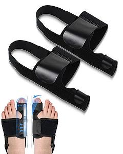 Шина для коррекции большого пальца стопы 2 шт. Hallux Valgus для выпрямления пальцев для дня и ночи Hallux Valgus для мужчин и женщин Защита большого пальца стопы - Фото 1