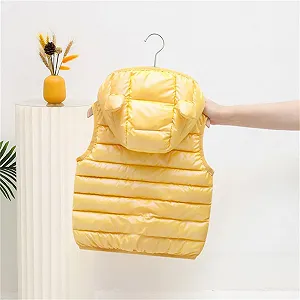 Зимняя Куртка для Мальчиков Безрукавка Зимняя Однотонная с Ушками - Фото 1