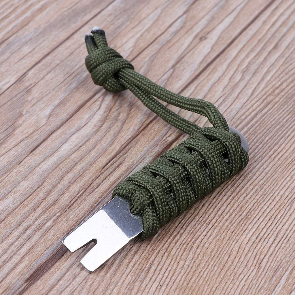 Інструмент EAJORN Багатофункціональний Kurbel, Schaber, Kabelaufwickler, Schlüsselanhänger, Tasche, Metall, Edelstahl, Schwarz, Orange, Grün, Wüste, фото №4