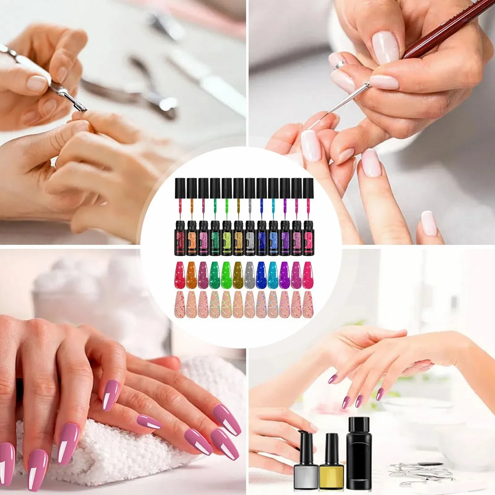 Гель-лак Блёстки Разные оттенки 12 цветов, фото №4