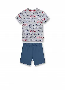 Коротка піжама Sanetta для хлопчиків Сірий меланж - Фото 1