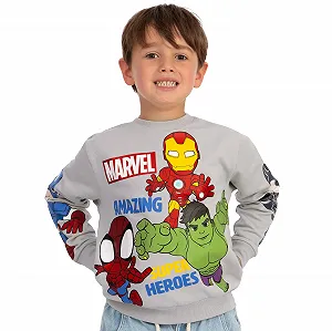 Толстовка Marvel Spidey and His Amazing Friends Сірий для хлопчиків synthetic.ua - Фото 1