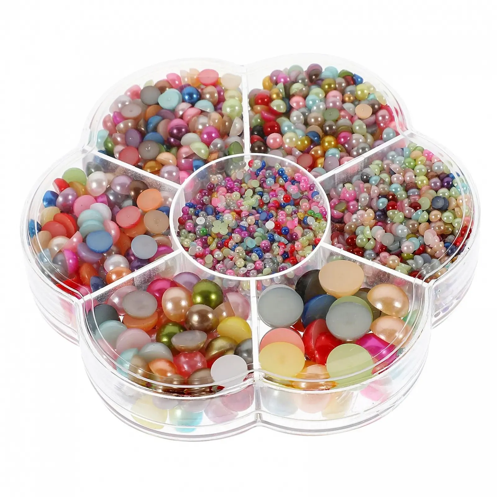 Напівкруглі намистини для декору нігтів ABS, 3 коробки, фото №3