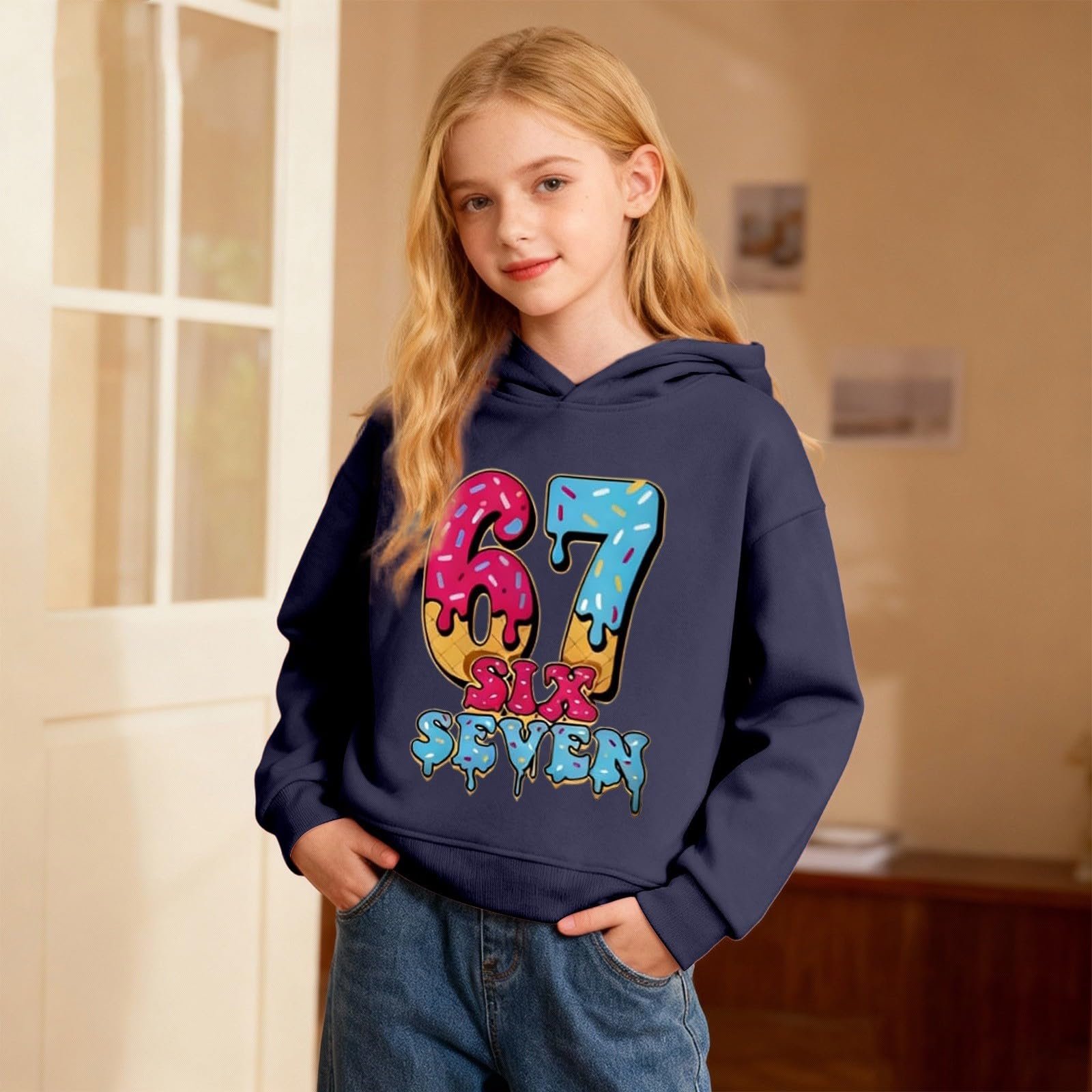 Худі Six Seven 6 7 Meme Gen Alpha Slang Kids, фото №2