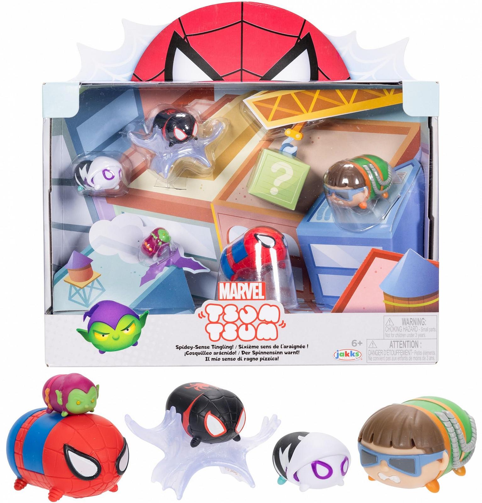 Набор фигурок Человек-паук Marvel Tsum Tsum Deluxe, 7 см, в комплекте большой Человек-паук, Призрачный паук и другие, для детей от 6 лет, фото №1