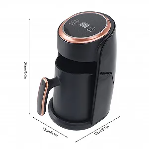 Электрическая автоматическая кофеварка для кофе по-турецки TOPINCN 600 Вт из нержавеющей стали 300 мл synthetic.ua - Фото 1