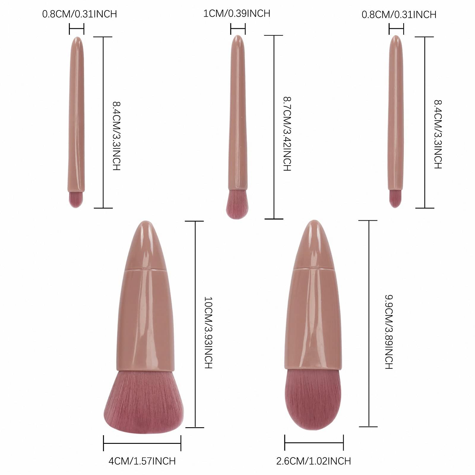 Набір Unaone Professional Makeup Brush з дзеркальною коробкою 5 шт., фото №2