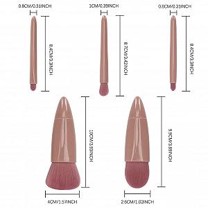 Набір Unaone Professional Makeup Brush з дзеркальною коробкою 5 шт. synthetic.ua - Фото 1