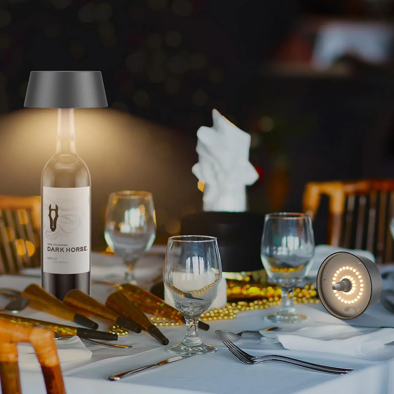 Настільна лампа Aipsun Dimmable LED Battery IP54 5000 mAh Metal Pack of 2 Anthracite, фото №2