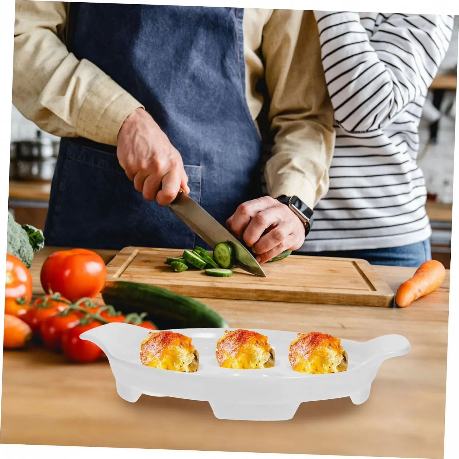 Форма для запекания улиток TOYANDONA 4 шт. керамическая термостойкая с ручками, фото №5