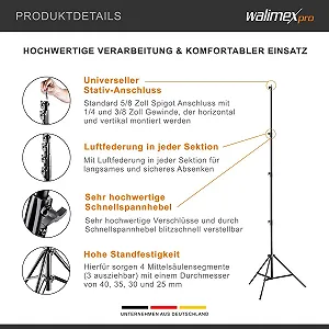 Штатив Walimex pro AIR 380 см Deluxe synthetic.ua - Фото 1