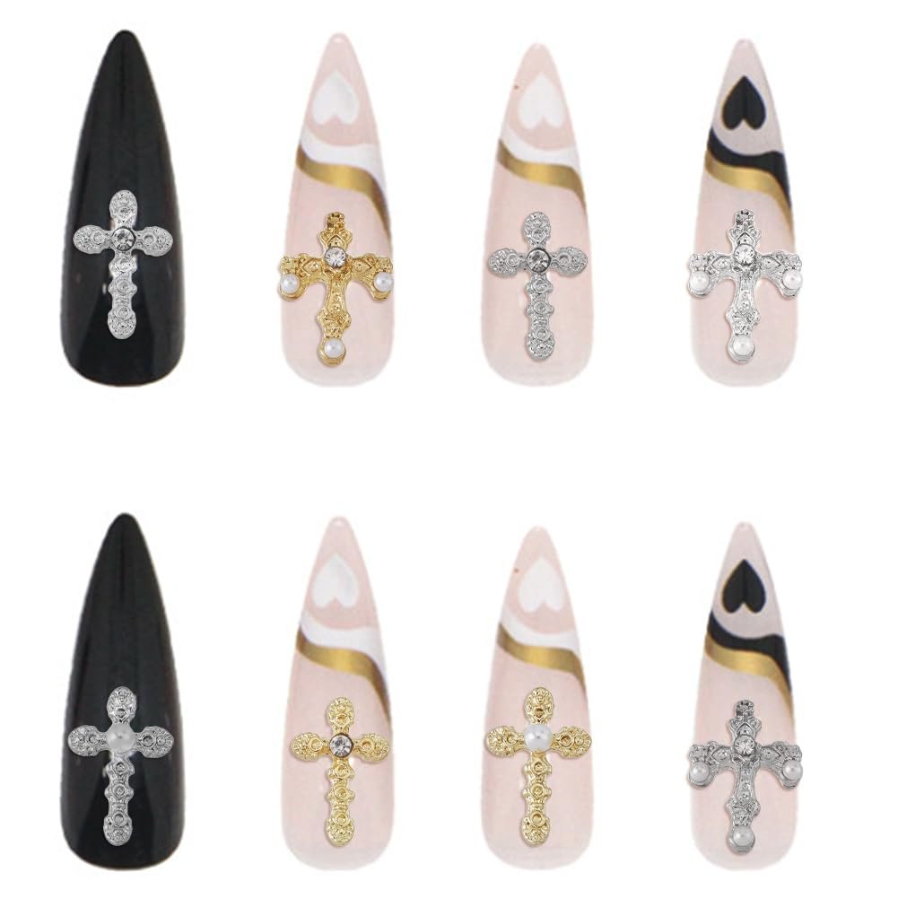 Кабошони зі стразами з цинкового сплаву 9 стилів, 54 шт., фото №4