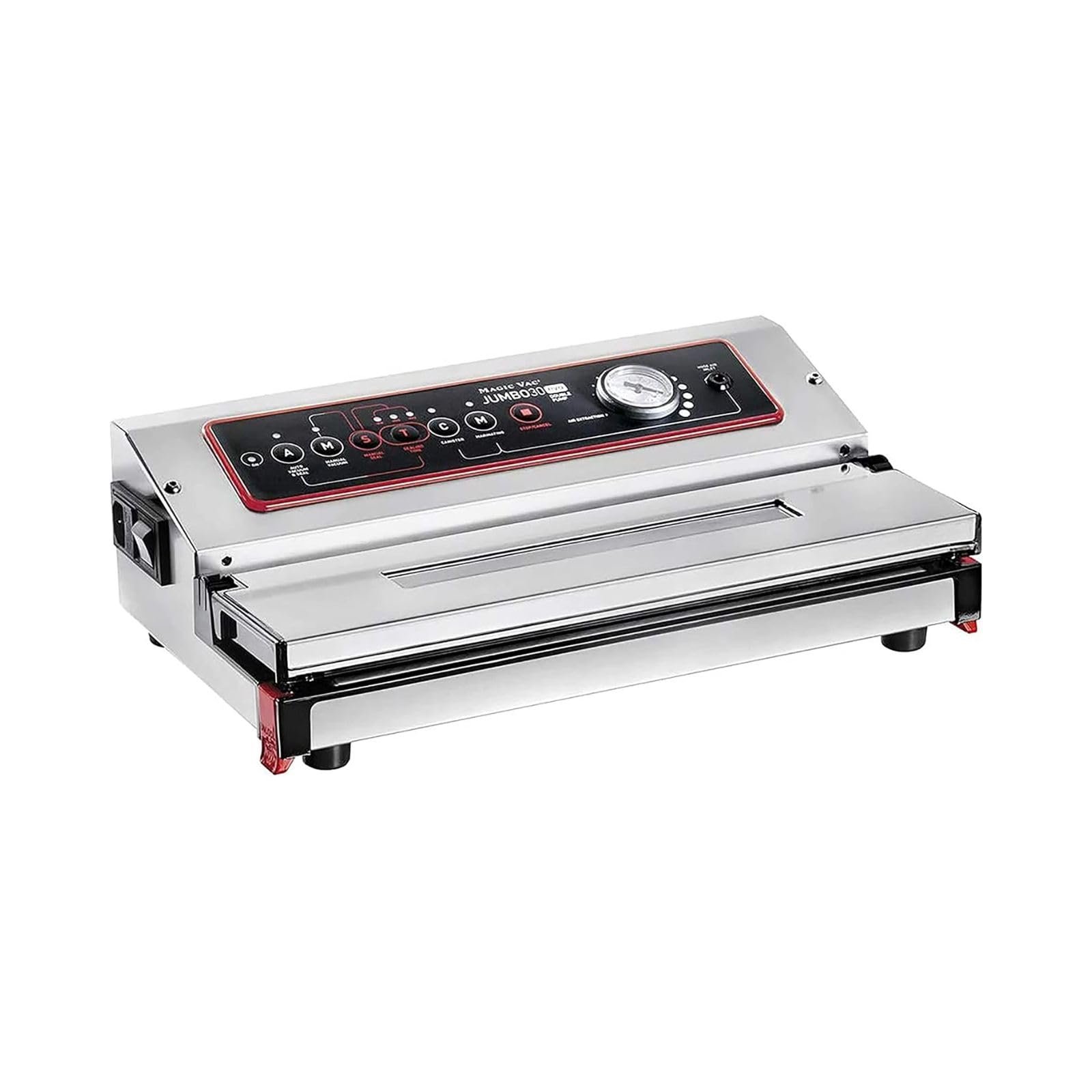 Вакуумный упаковщик Magic Vac Jumbo 30evo 800 mBar, нержавеющая сталь (нержавеющая сталь, 800 мбар, 415 мм, 245 мм, 125 мм, 5 кг), фото №1