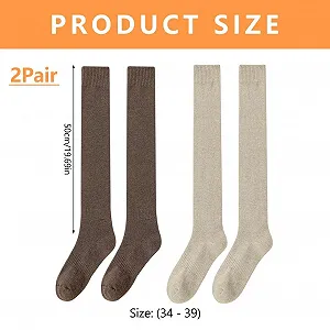 Жіночі шкарпетки вище коліна LUVDECO, 2 пари synthetic.ua - Фото 1