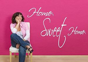Наклейка на стіну Home Sweet Home 68041 для передпокою та вітальні 29 x 20 см 32 кольори synthetic.ua - Фото 1