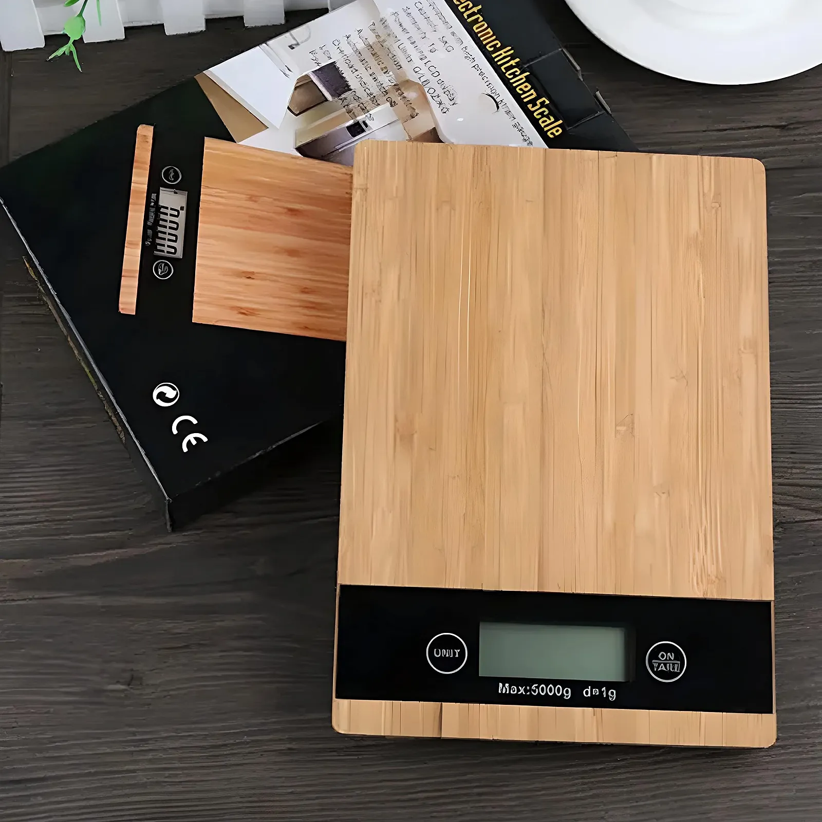 Ваги кухонні цифрові Retoo Bamboo Design 5 кг Sensor Touch LCD дисплей, фото №3 Ваги кухонні цифрові Retoo Bamboo Design 5 кг Sensor Touch LCD дисплей, фото №3