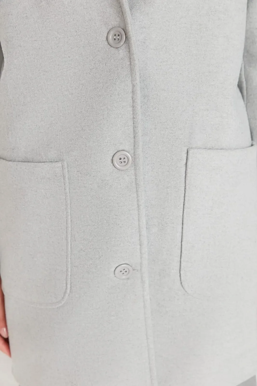 Пальто Trendyol Женское Стандартного кроя Двубортное Рубашечный воротник, фото №4 Пальто Trendyol Женское Стандартного кроя Двубортное Рубашечный воротник, фото №4