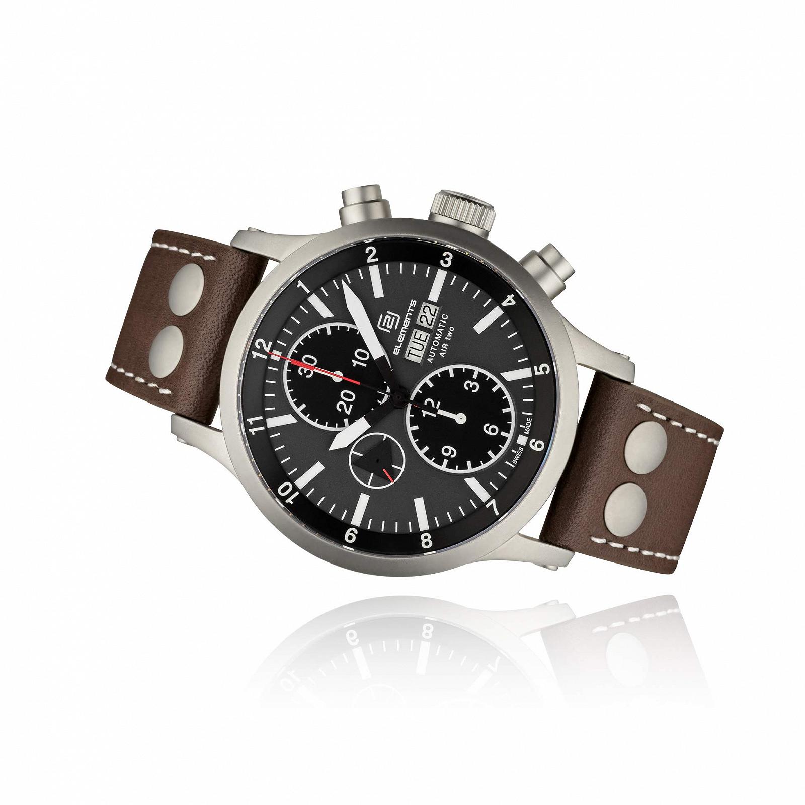 Часы 2 elements Air Two Automatic Chronograph ETA Valjoux 7750, ремешок, фото №1
