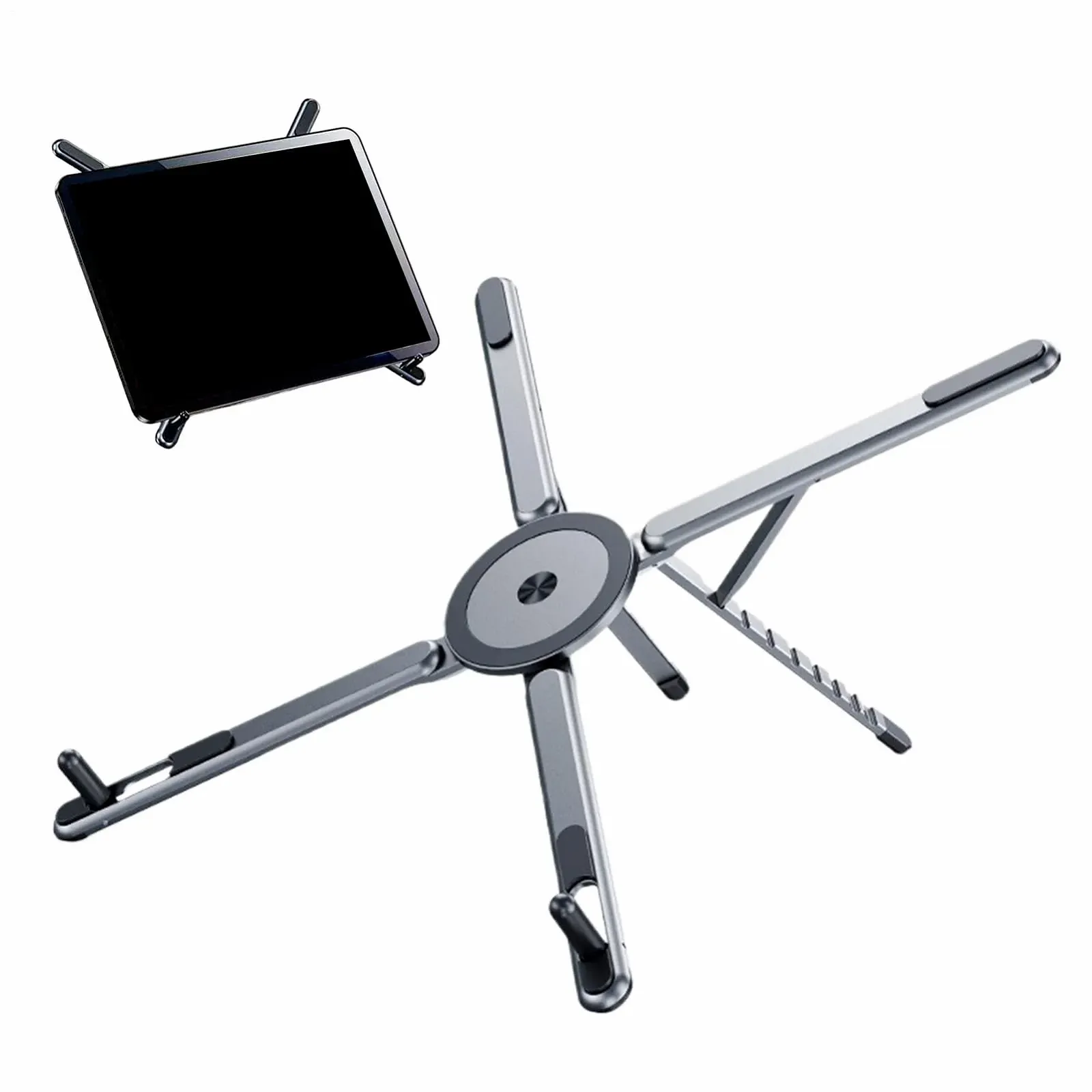 Подставка для ноутбука Магнитная из алюминиевого сплава для ноутбука и планшета. Магнитный держатель для телефонов. Для путешествий, офиса, дома., фото №1