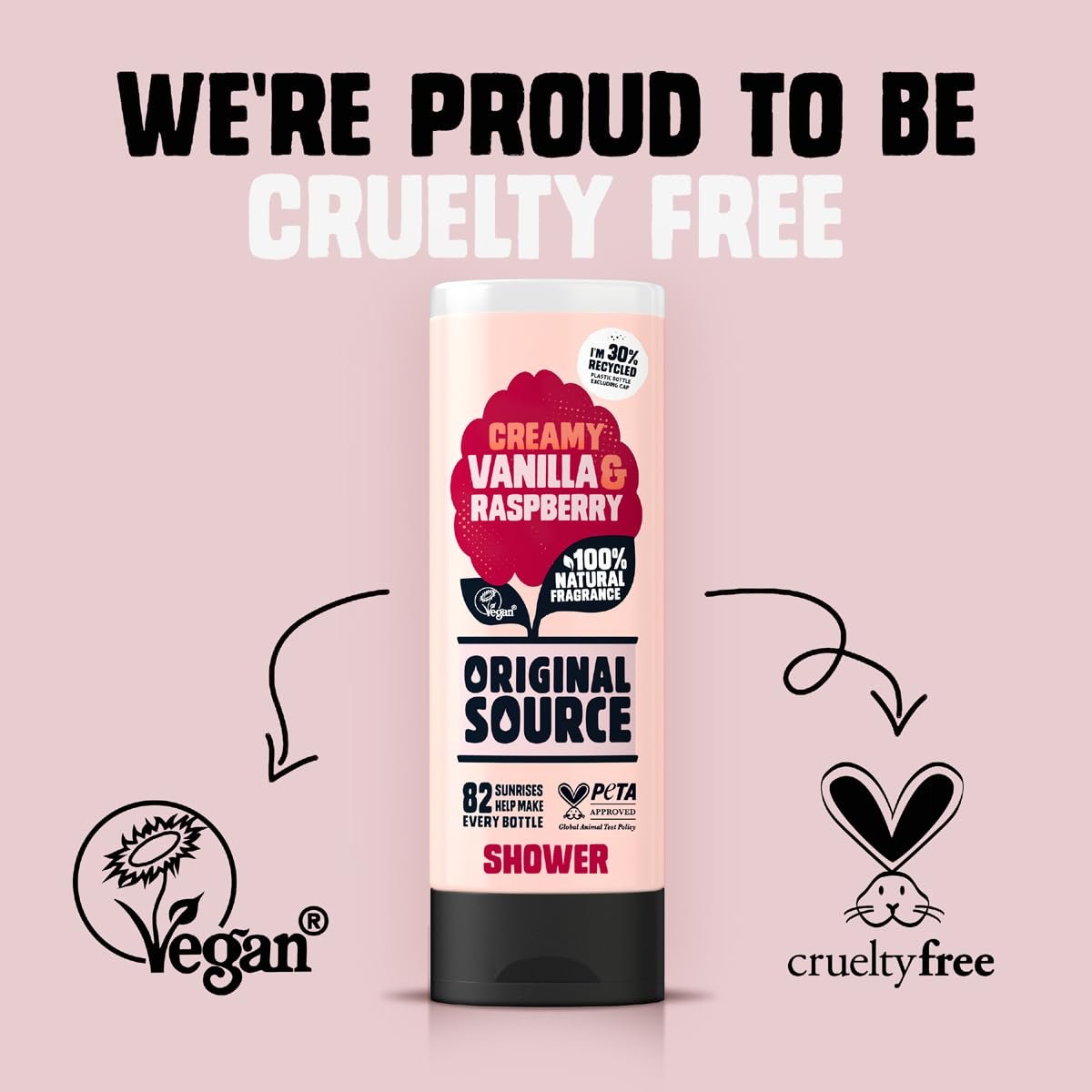 Гель для душа Original Source Vanilla & Raspberry 250 мл., фото №6