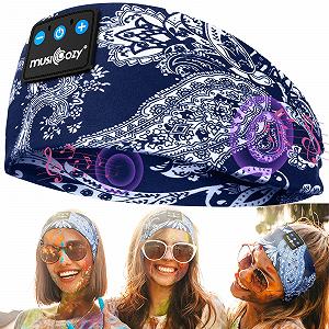 Наушники-Спорт MUSICOZY Bluetooth V5.4 Головная повязка 14+STD/HiFi Стерео Подарок для Боковых Спящих/Мужчин/Женщин - Фото 1