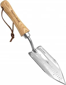 Лопата совковая посадочный Berry&Bird из нержавеющей стали с деревянной ручкой, измерительная шкала - Фото 1