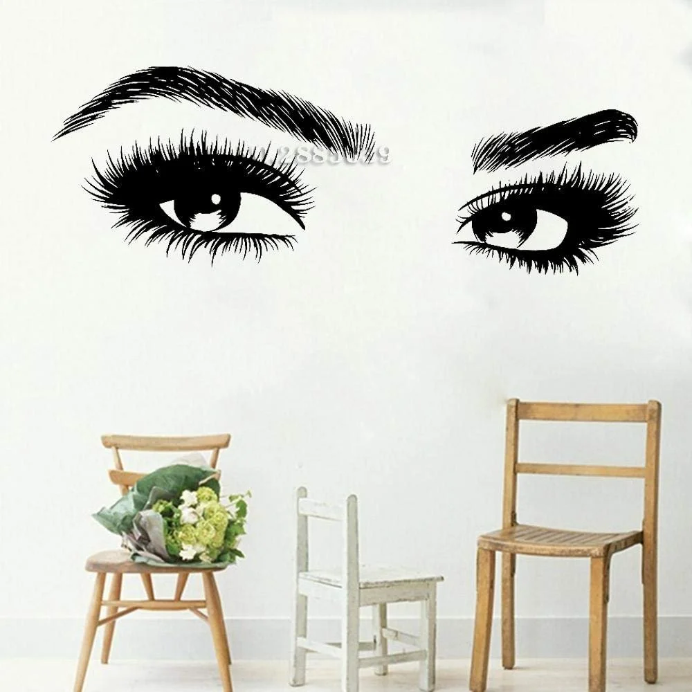 Наклейка на стіну Schöne Augen Und Wimpern Girl Eye Applique 117 x 42 см, фото №2