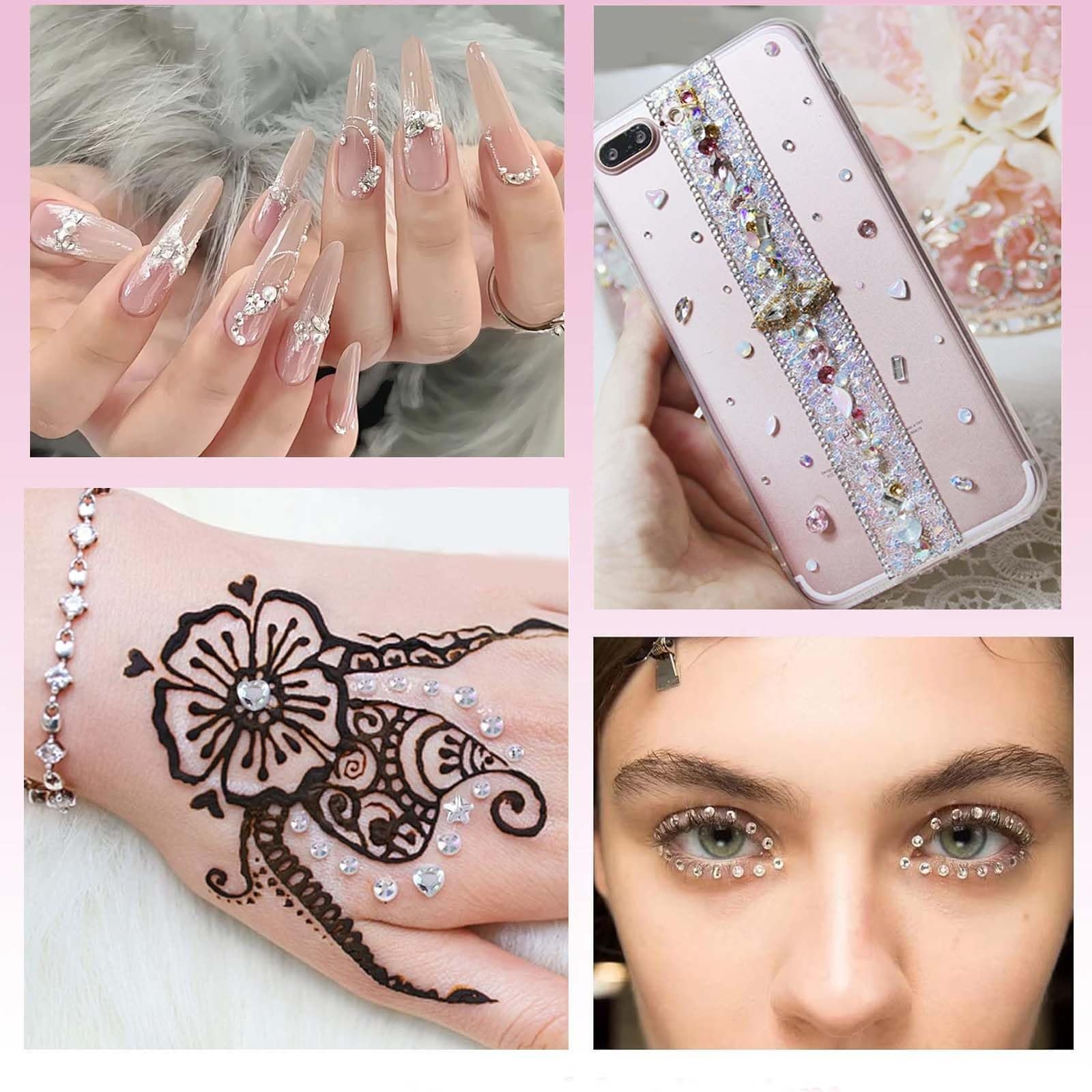 Самоклеящиеся блестящие камни Прозрачные поляризованные стразы для лица и ногтей Блестящие наклейки, фото №7