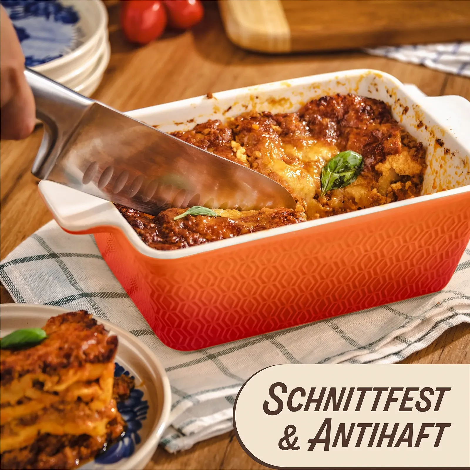 Форма для запекания Praknu керамическая прямоугольная с высоким бортом синяя 21 x 16 x 8 см, фото №3 Форма для запекания Praknu керамическая прямоугольная с высоким бортом синяя 21 x 16 x 8 см, фото №3